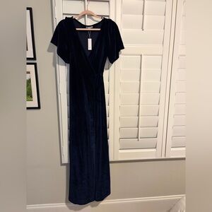 Baltic Born Meghan Deep Blue Velvet Maxi Dress